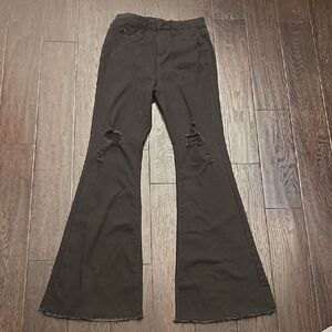 KanCan Kurvy Ultra High Rise Flare Jeans in Black